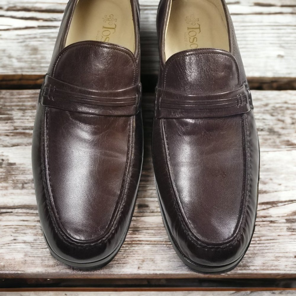 Italian Dress Loafers Handmade Hand-Stitched Calzoleria Toscana Venetian S-9 1/2